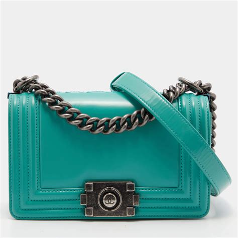 boy chanel green|Chanel leather handbags.